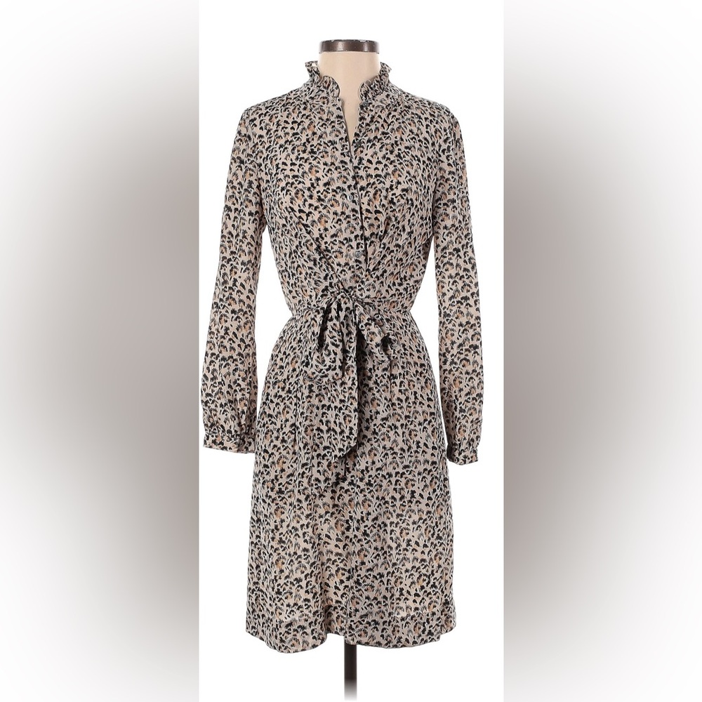 NWT Rebecca Taylor 100% Silk Leopard Dress